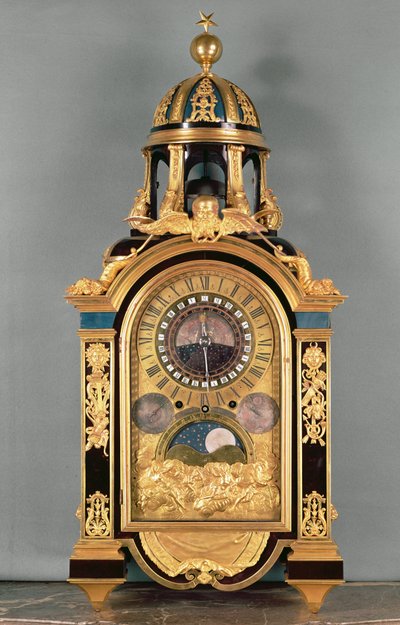 Astronomische Uhr für den Grand Dauphin Louis von Frankreich (1661-1711), 1710 (vergoldete Bronze) von Philippe and Fardoil, Pierre Caffieri